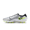 Nike Tiempo Legend 10 Elite FG Firm Ground Soccer Cleat - Metallic Silver/Black-Volt