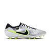 Nike Tiempo Legend 10 Elite FG Firm Ground Soccer Cleat - Metallic Silver/Black-Volt