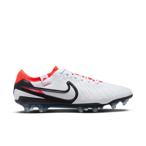 Nike Tiempo Legend 10 Elite FG Firm Ground Soccer Cleat - White/Black/Bright Crimson