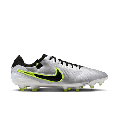 Nike Tiempo Legend 10 Pro FG Firm Ground Soccer Cleat -Metallic Silver/Black-Volt