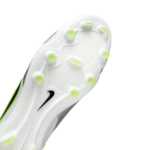 Nike Tiempo Legend 10 Pro FG Firm Ground Soccer Cleat -Metallic Silver/Black-Volt