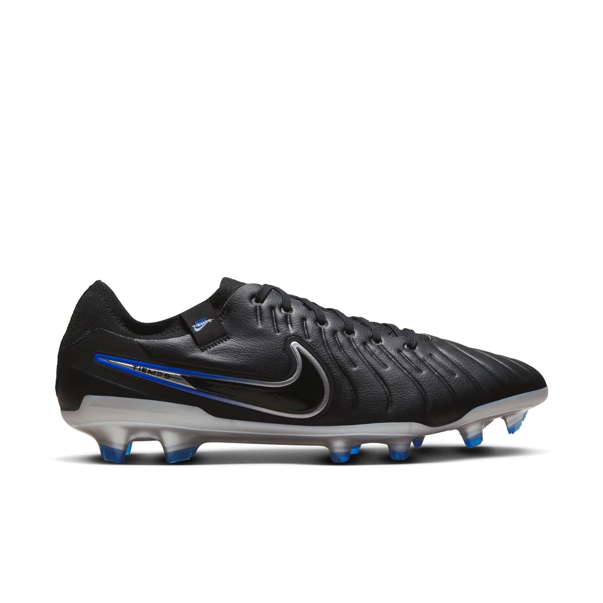 Nike Tiempo Legend 10 Pro FG Firm Ground Soccer Cleat - Black/Chrome/Hyper Royal DV4333-040