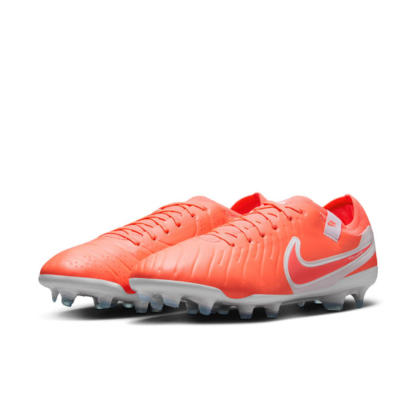 Nike Tiempo Legend 10 Pro FG Firm Ground Soccer Cleat - Hot Lava/ White