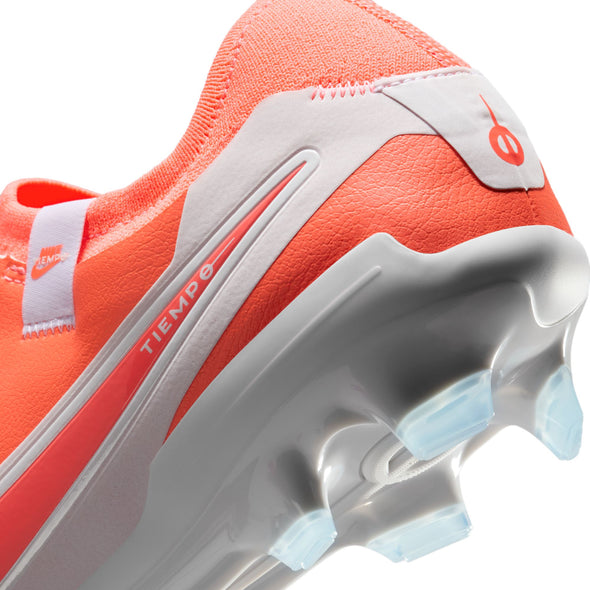 Nike Tiempo Legend 10 Pro FG Firm Ground Soccer Cleat - Hot Lava/ White