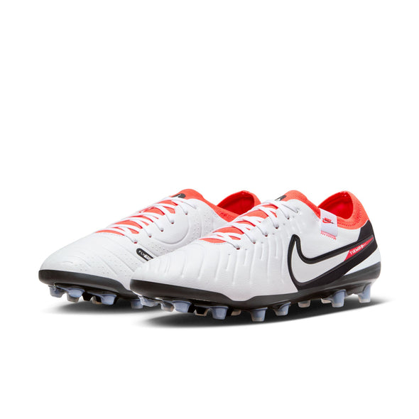 Nike Tiempo Legend 10 Pro AG Artificial Grass Soccer Cleat - White/Black/Bright Crimson