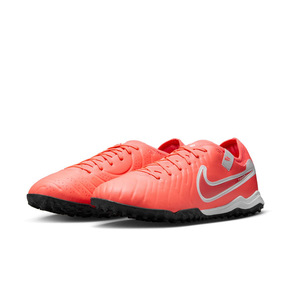 Nike Tiempo Legend 10 Pro TF Turf Soccer Cleat - Hot Lava/white