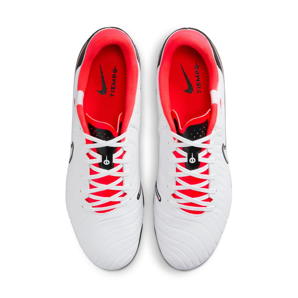 Nike Tiempo Legend 10 Academy FG/MG Soccer Cleat - White/Black/Bright Crimson