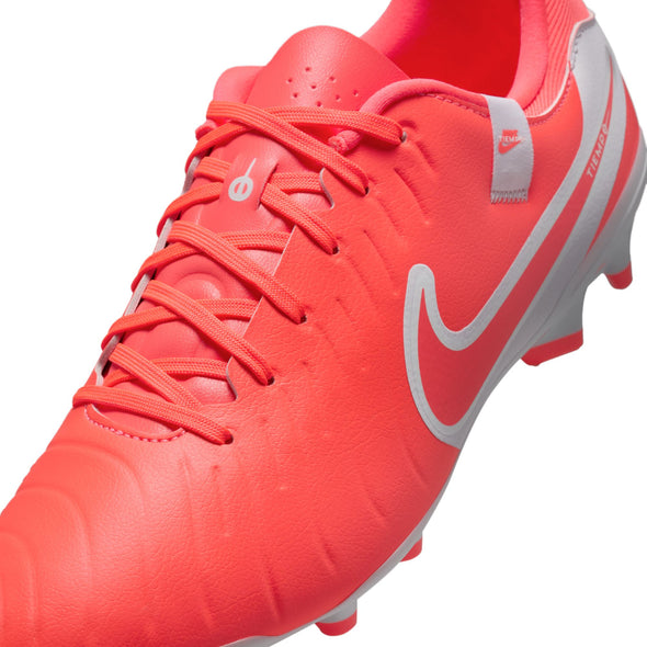 Nike Tiempo Legend 10 Academy FG Firm Ground Soccer Cleat -Hot Lava/White