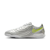 Nike Tiempo Legend 10 Academy IC Indoor Court Soccer Shoes- Metallic Silver/White-Volt