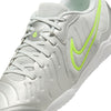 Nike Tiempo Legend 10 Academy IC Indoor Court Soccer Shoes- Metallic Silver/White-Volt