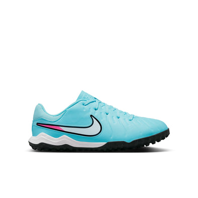 Nike Junior Tiempo Legend 10 Academy TF Turf Low-Top Soccer Cleats-Copa/White
