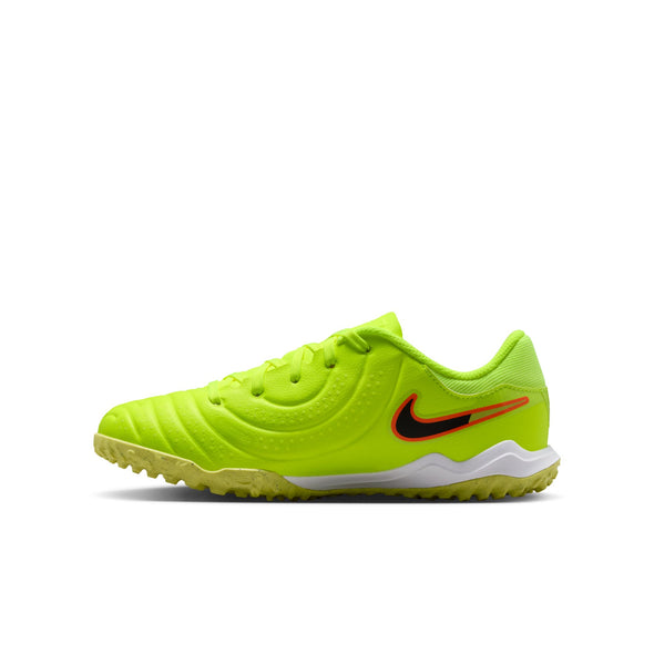 Nike Junior Tiempo Legend 10 Academy TF Turf Low-Top Soccer Cleats-Volt/Black