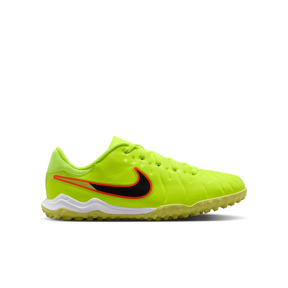 Nike Junior Tiempo Legend 10 Academy TF Turf Low-Top Soccer Cleats-Volt/Black