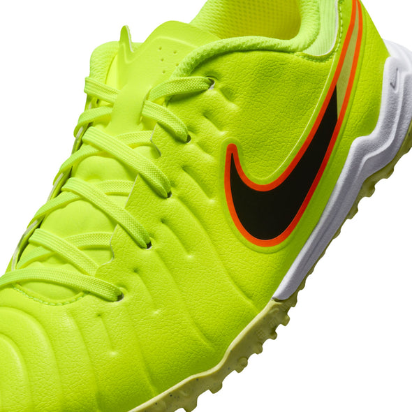 Nike Junior Tiempo Legend 10 Academy TF Turf Low-Top Soccer Cleats-Volt/Black