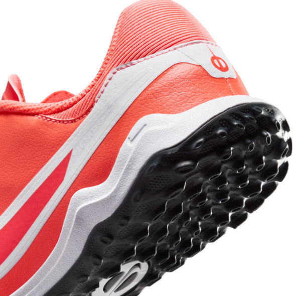 Nike Junior Tiempo Legend 10 Academy TF Turf Soccer Cleat - Hot Lava/White