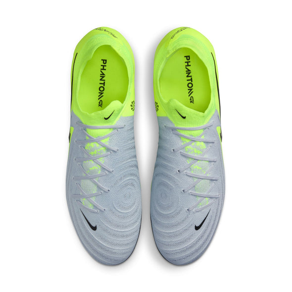 Nike Phantom GX 2 Pro FG Firm Ground Soccer Cleat - Metallic Silver/Black-Volt