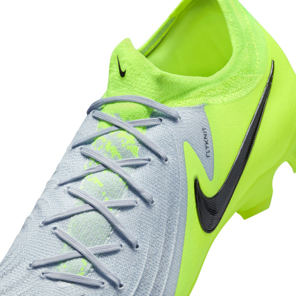 Nike Phantom GX 2 Pro FG Firm Ground Soccer Cleat - Metallic Silver/Black-Volt