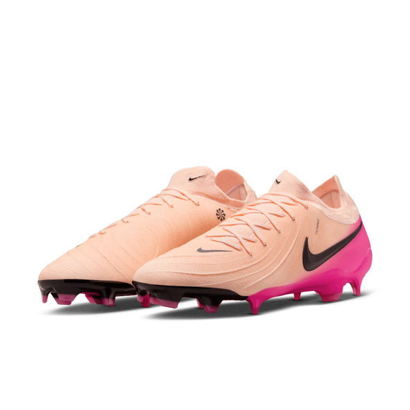 Nike Phantom GX II Pro FG Firm Ground Soccer Cleats -Crimson Tint/Black-Pink Blast