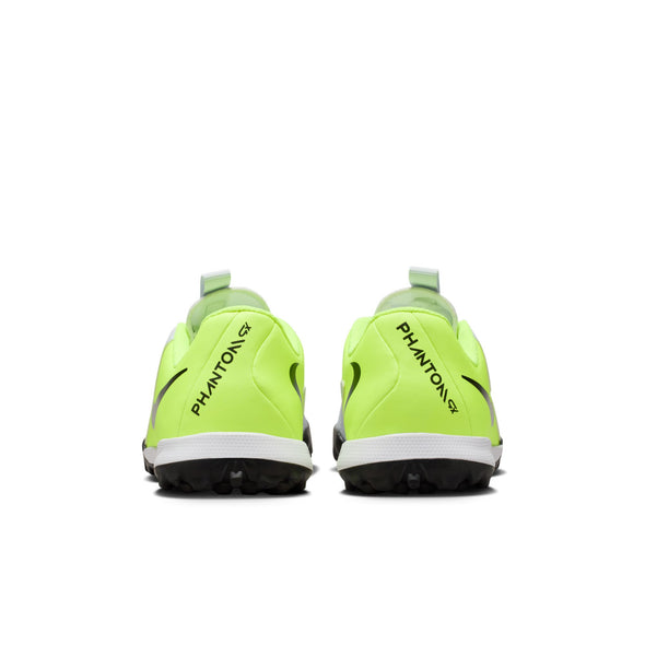 Nike Junior Phantom GX 2 Academy TF Soccer Shoes- Metallic Silver/Black-Volt