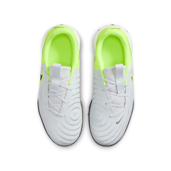 Nike Junior Phantom GX 2 Academy TF Soccer Shoes- Metallic Silver/Black-Volt