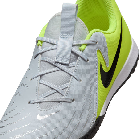 Nike Junior Phantom GX 2 Academy IN Soccer Shoes- Metallic Silver/Black-Volt