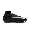 Nike Air Zoom Mercurial Superfly 10 Elite FG Firm Ground Soccer Cleat -Black/Ice Blue