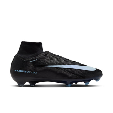 Nike Air Zoom Mercurial Superfly 10 Elite FG Firm Ground Soccer Cleat -Black/Ice Blue