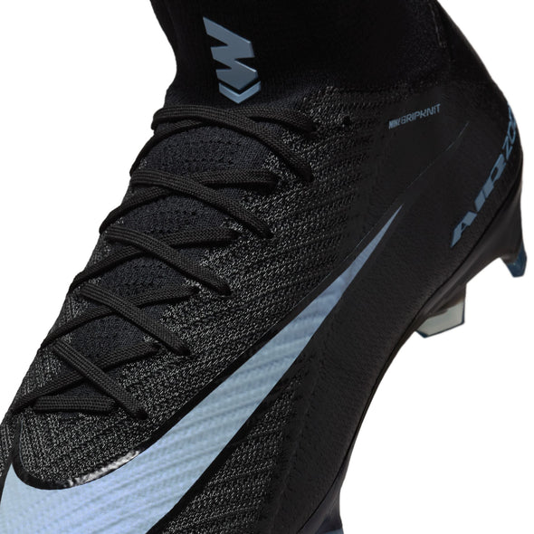 Nike Air Zoom Mercurial Superfly 10 Elite FG Firm Ground Soccer Cleat -Black/Ice Blue