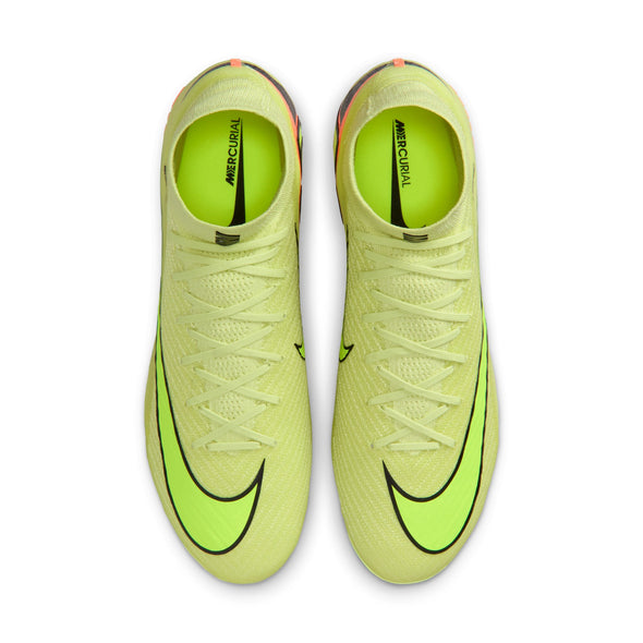 Nike Air Zoom Mercurial Superfly 10 Elite FG Firm Ground Soccer Cleats- Limelight/Volt/ Hyper Crimson