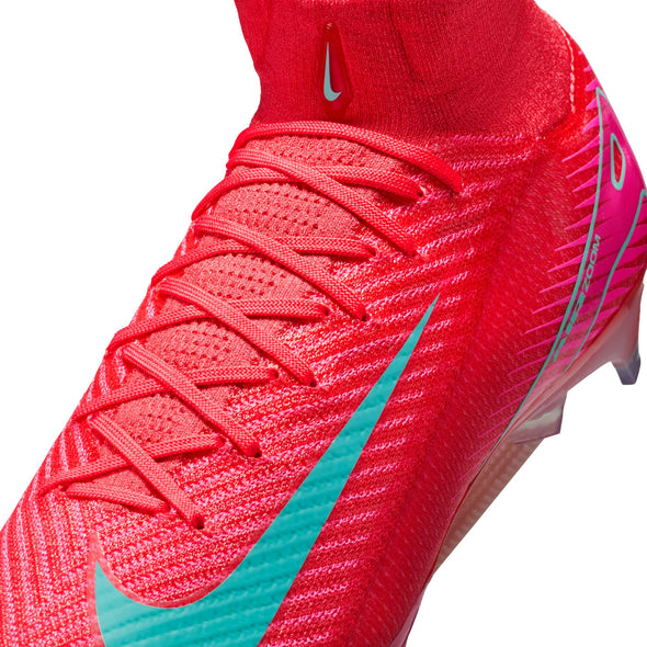 Nike Air Zoom Mercurial Superfly 10 Elite FG Firm Ground Soccer Cleat - Ember Glow/Aurora Green