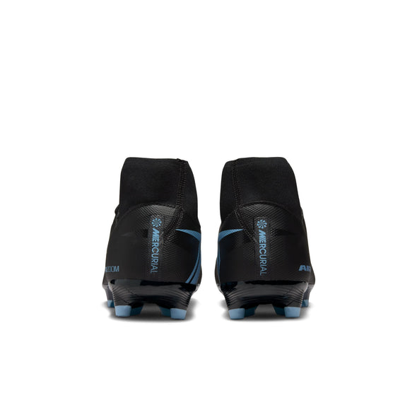Nike Air Zoom Mercurial Superfly 10 Academy FG Firm Ground Soccer Cleats - Black/Ice Blue