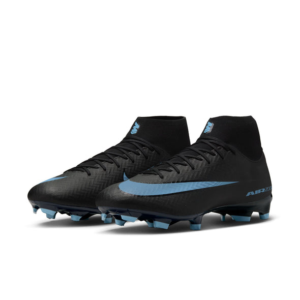 Nike Air Zoom Mercurial Superfly 10 Academy FG Firm Ground Soccer Cleats - Black/Ice Blue