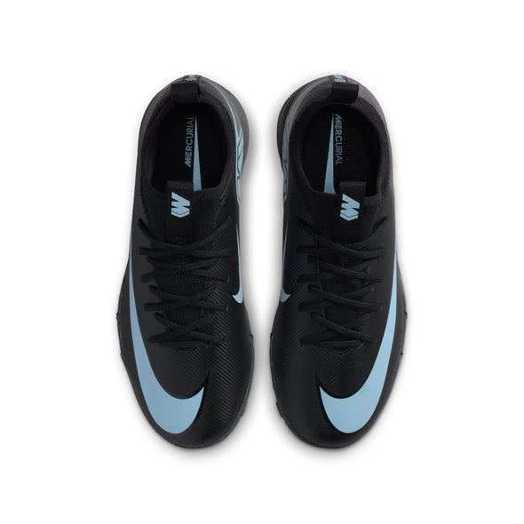 Nike United Junior Mercurial Vapor 16 Academy TF Turf Soccer Cleats -Black/Ice Blue