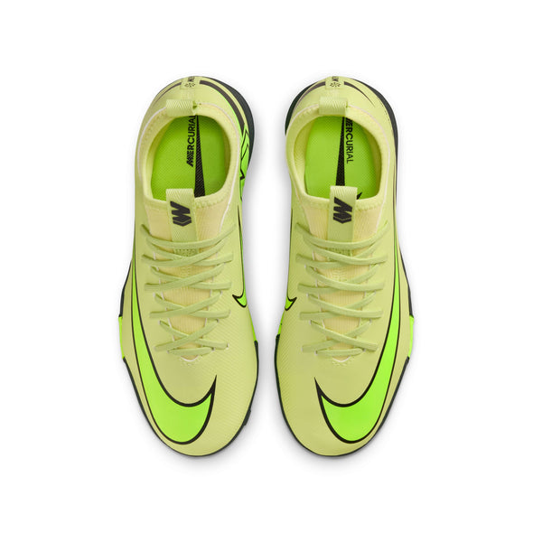 Nike Junior Mercurial Vapor 16 Academy TF Turf Soccer Cleats -Limelight/ Volt/Hyper Crimson