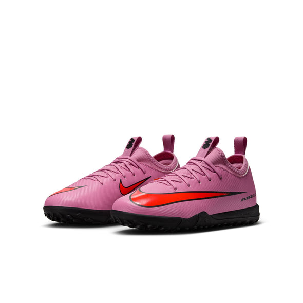 Nike Junior Mercurial Vapor 16 Academy TF Turf Soccer Cleats -Magic Flamingo/Black/ Crimson