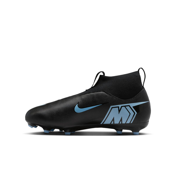Nike Junior Zoom Mercurial Superfly 10 Academy FG Firm Ground Soccer Cleats-Black/Black Ice