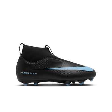 Nike Junior Zoom Mercurial Superfly 10 Academy FG Firm Ground Soccer Cleats-Black/Black Ice