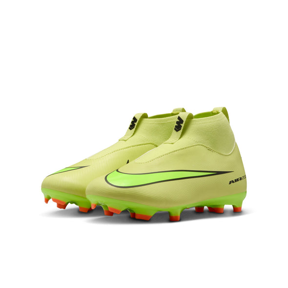 Nike Junior Zoom Mercurial Superfly 10 Academy FG Firm Ground Soccer Cleats- Limelight/Volt/ Hyper Crimson