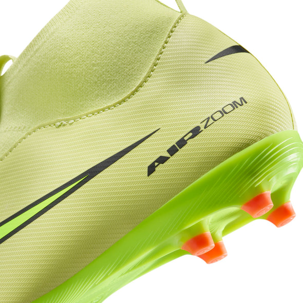 Nike Junior Zoom Mercurial Superfly 10 Academy FG Firm Ground Soccer Cleats- Limelight/Volt/ Hyper Crimson