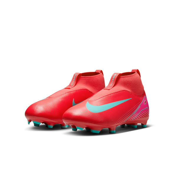 Nike Junior Zoom Mercurial Superfly 10 Academy FG Firm Ground Soccer Cleats-Ember Glow/Aurora Green