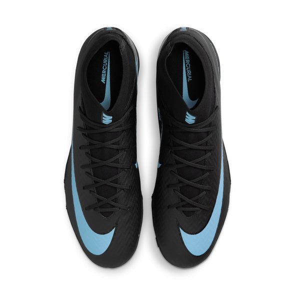 Nike Mercurial Superfly 10 Academy TF Turf Soccer Cleats-Black/Ice Blue