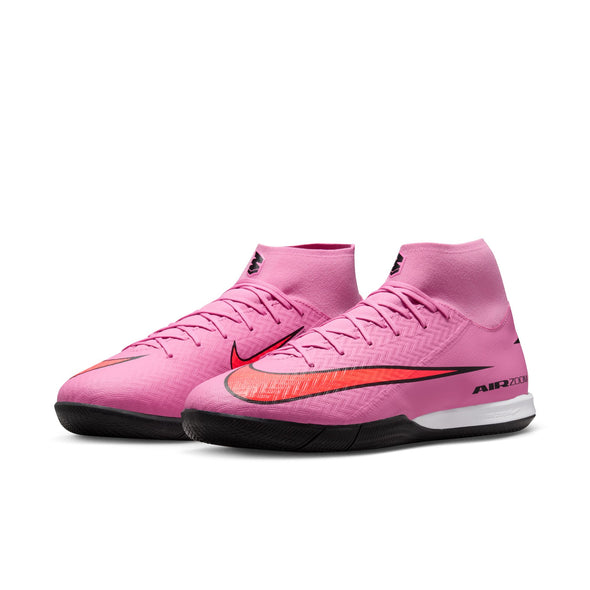 Nike Mercurial Superfly 10 Academy IC Indoor Soccer Shoes- Magic Flamingo/Black/ Total Crimson