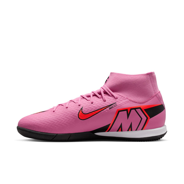 Nike Mercurial Superfly 10 Academy IC Indoor Soccer Shoes- Magic Flamingo/Black/ Total Crimson