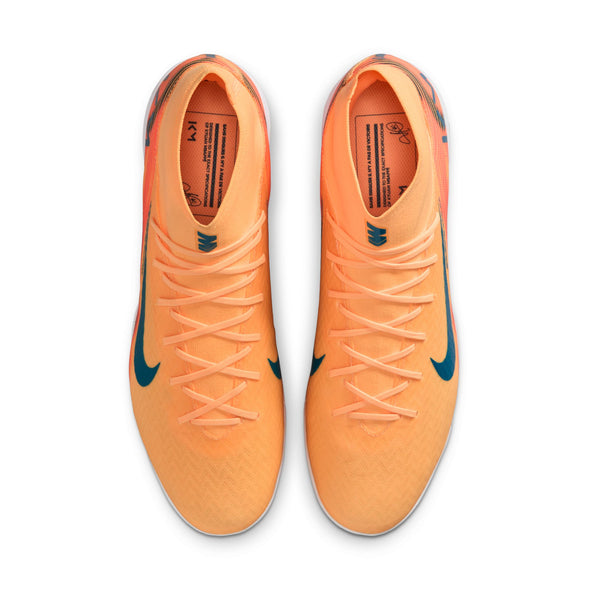 Nike Air Zoom Mercurial Superfly 10 Academy "Kylian Mbappé" IC Indoor Soccer Shoes - Melon Tint/Neo Turq/ Igloo