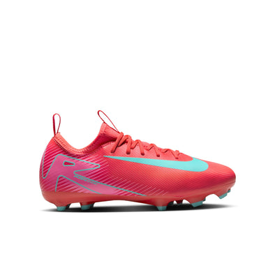 Nike Junior Zoom Mercurial Vapor 16 Academy FG Firm Ground Soccer Cleats -Ember Glow/Aurora Green