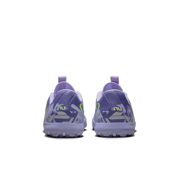 Nike United Junior Phantom GX 2 Academy TF Turf Soccer Cleats- Purple Agate/Barely Volt