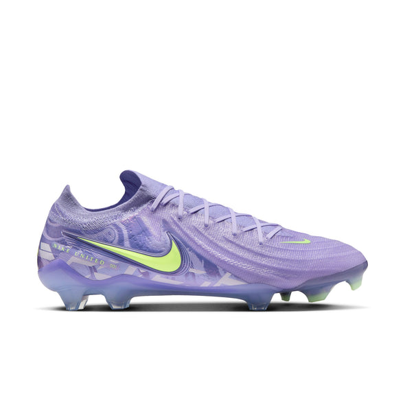 Nike United Phantom GX 2 Elite FG Firm Ground Soccer Cleats- Purple Agate/barely Volt