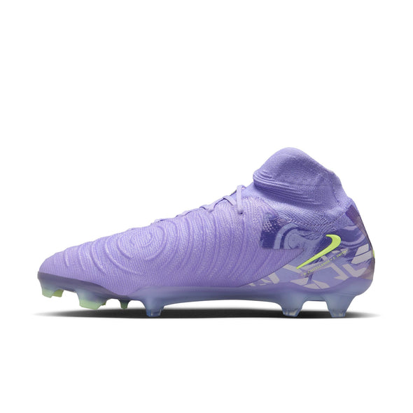 Nike United Phantom Luna 2 Elite FG Firm Ground Soccer Cleats-Purple Agate/Barely Volt