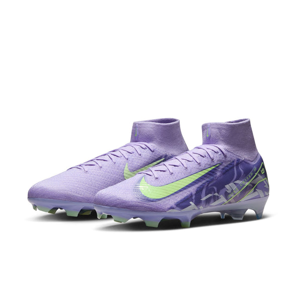 Nike United Air Zoom Mercurial Superfly 10 Elite FG Firm Ground Soccer Cleat - Purple Agate/Barely Volt