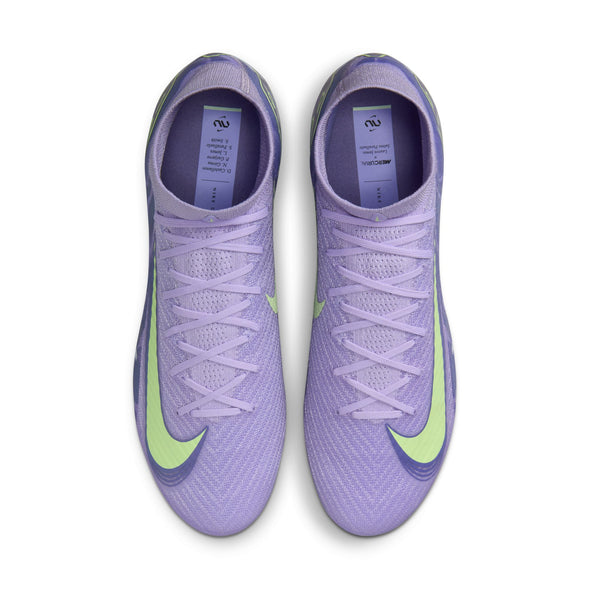 Nike United Air Zoom Mercurial Superfly 10 Elite FG Firm Ground Soccer Cleat - Purple Agate/Barely Volt